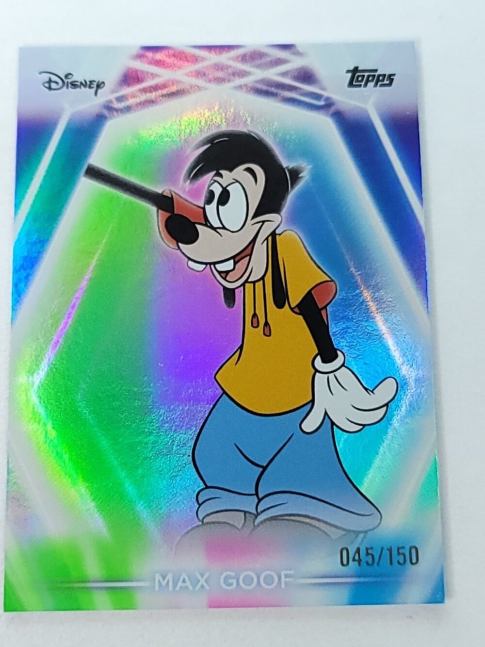 Max Goof Topps 2026 Disney Neon Holo Parallel Refractor Limited 045/150